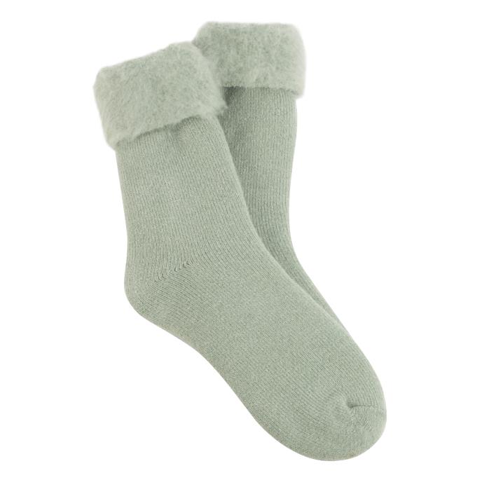 totes toasties® Ladies Recycled Brushed Thermal Bed Socks Sage Extra Image 2